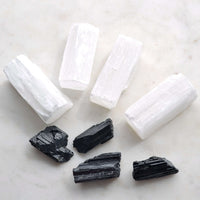 protection crystals selenite black tourmaline home protection crystal kit