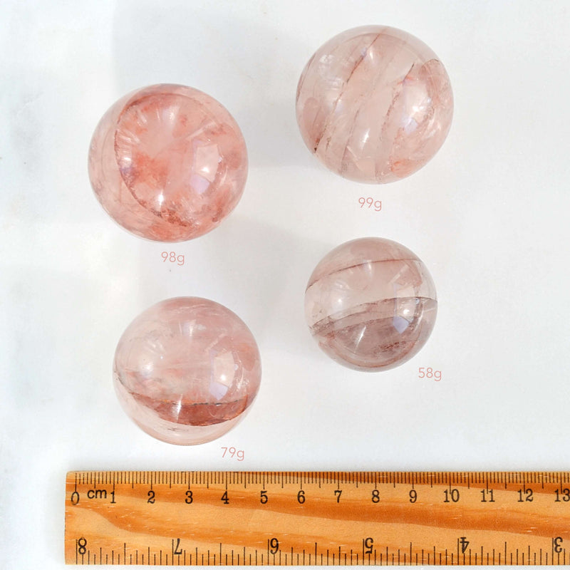 fire quartz crystal spheres