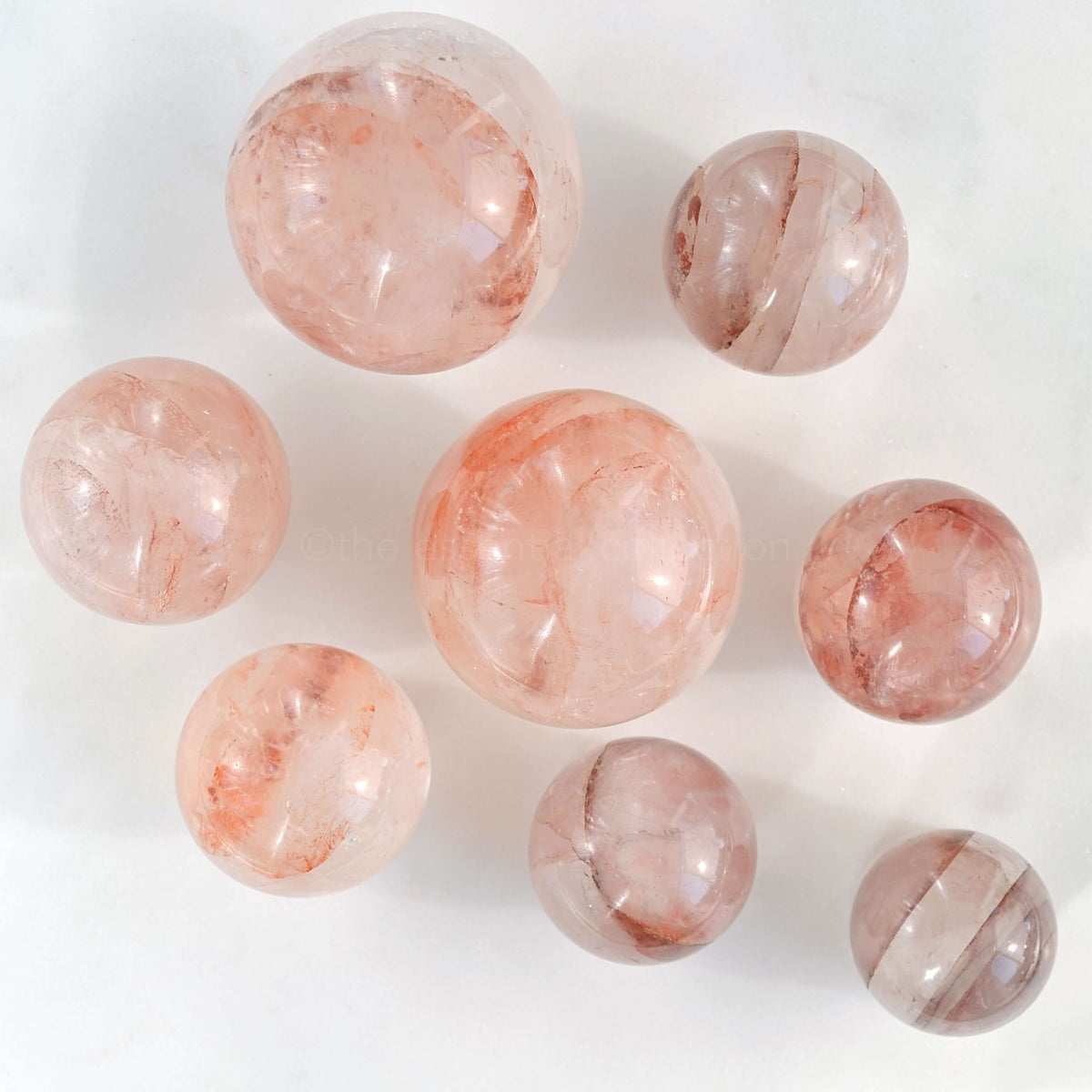 fire quartz crystal spheres