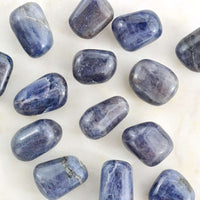 iolite tumbled crystals white background the essential collection australia