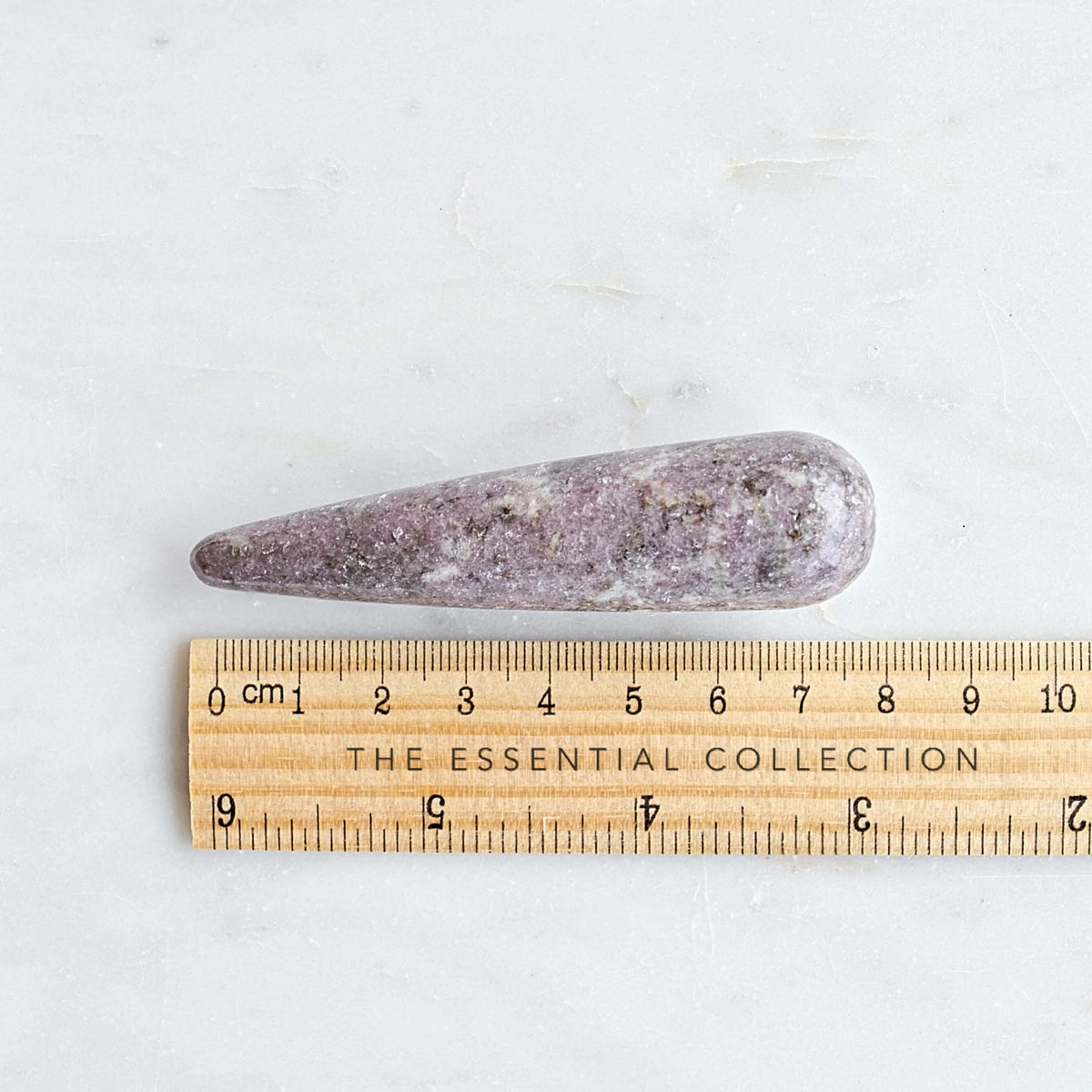 lepidolite massage tool wand crystal with ruler