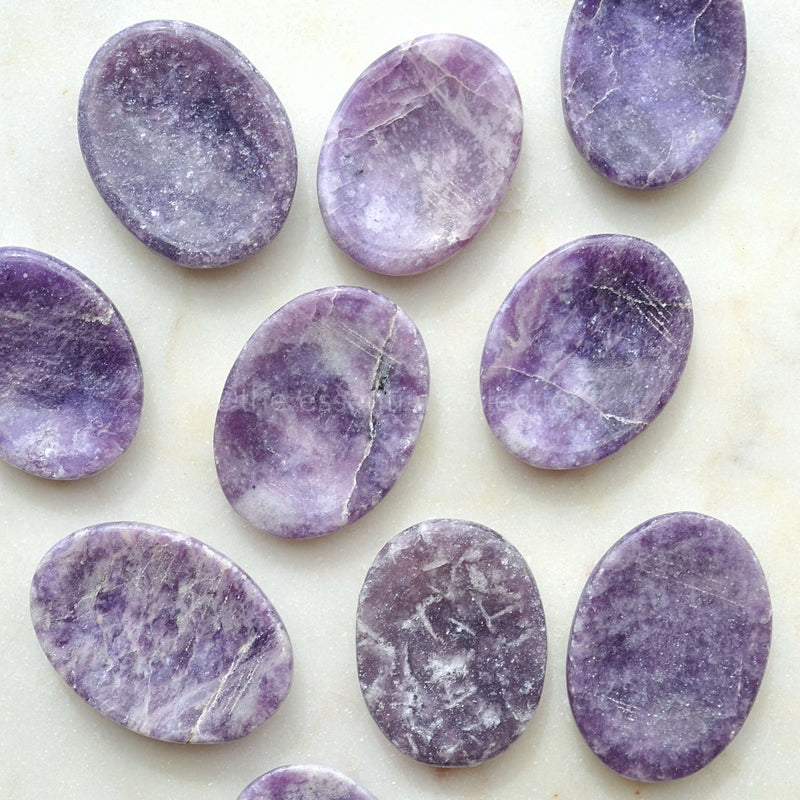 lepidolite worry stones