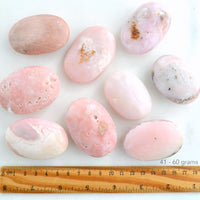 pink opal palm stones large
