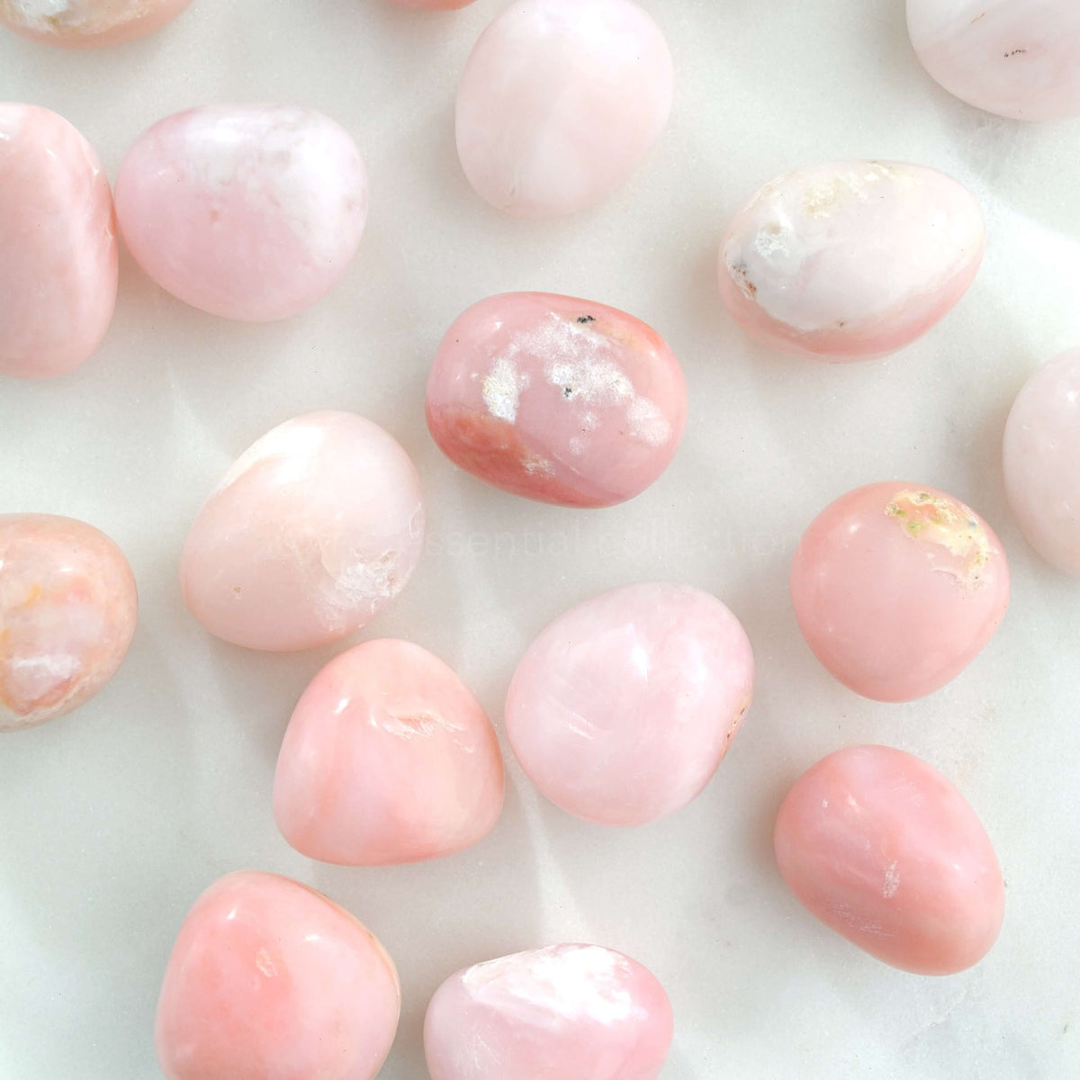 pink opal tumbled crystals