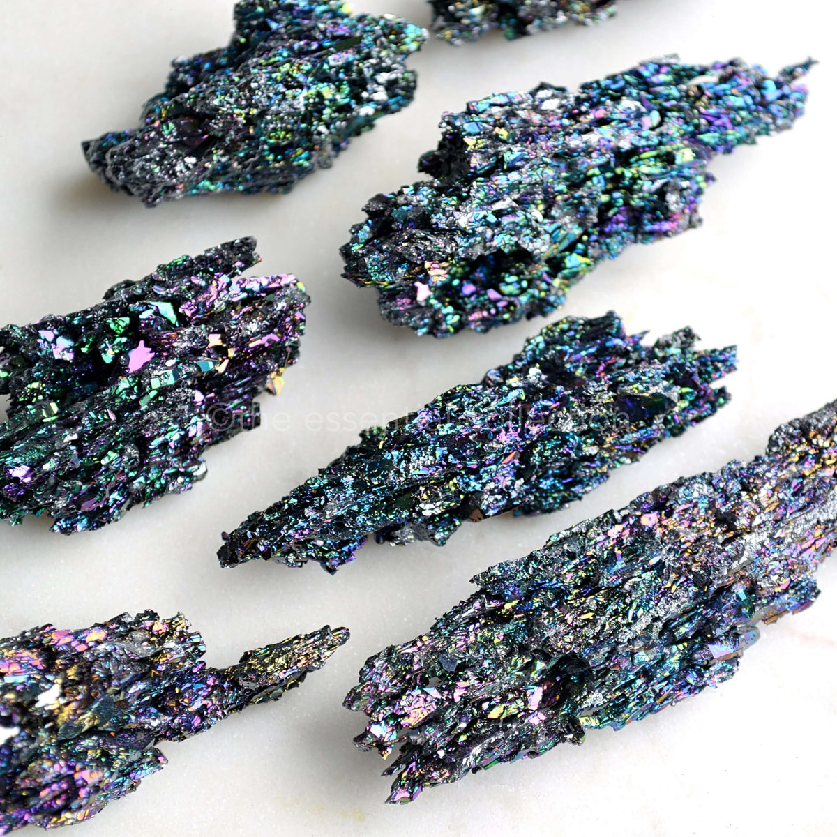 raw rainbow hematite crystals