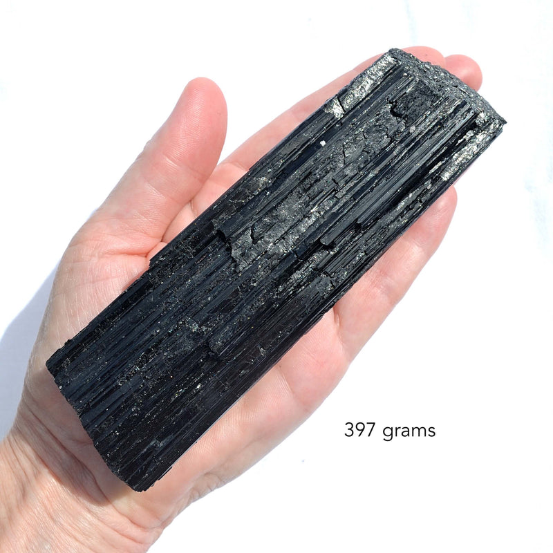 raw black tourmaline log