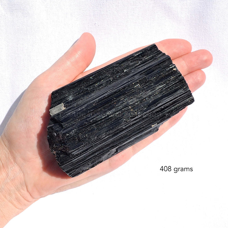 raw black tourmaline log