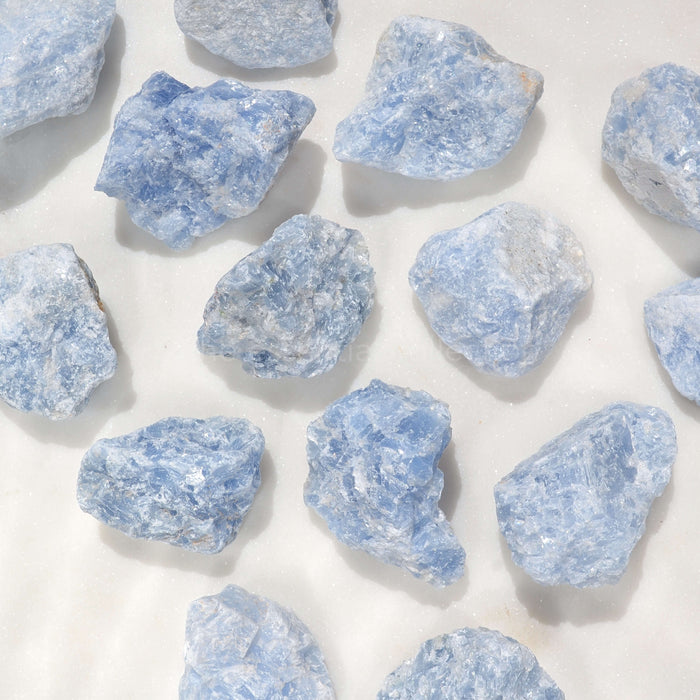 raw blue calcite
