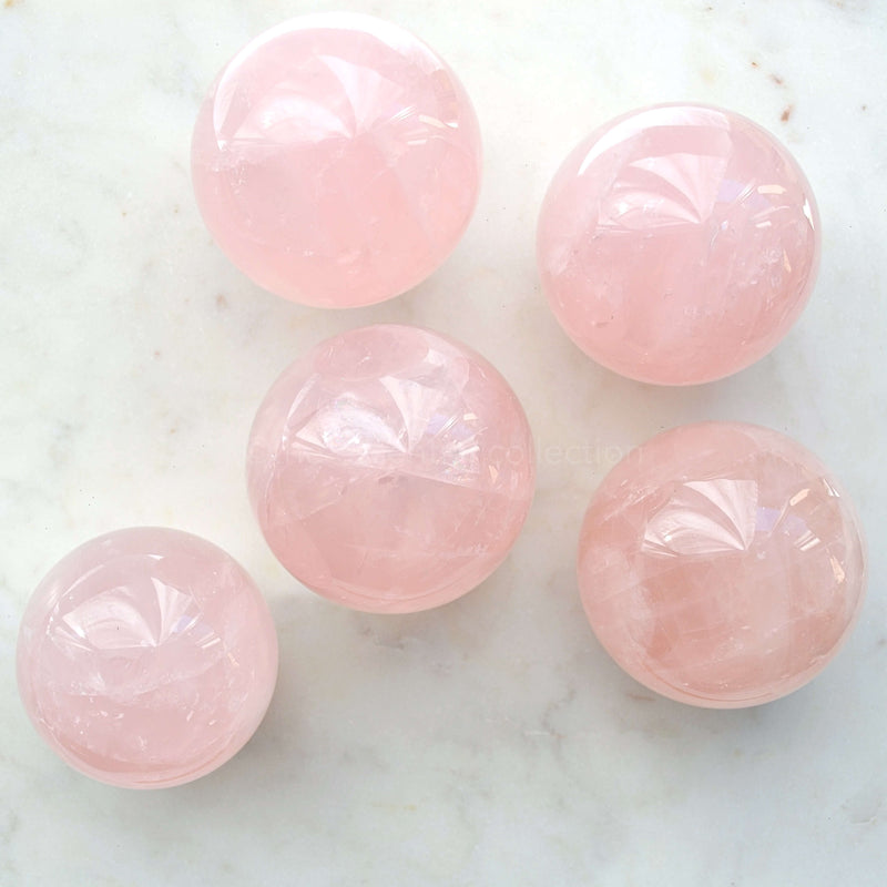 rose quartz spheres