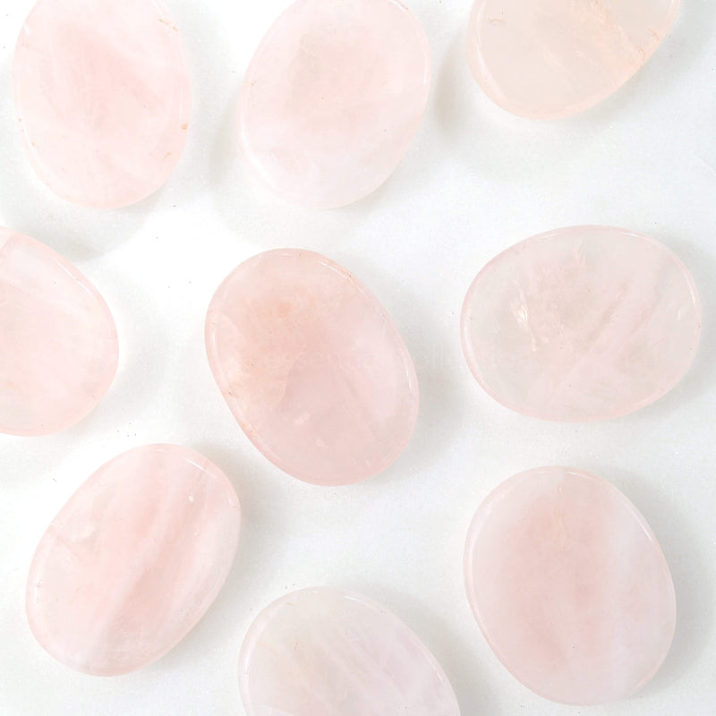 rose quartz  worry stones