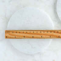 selenite round charging plate 14cm with ruler
