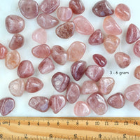 strawberry quartz tumbled crystals small