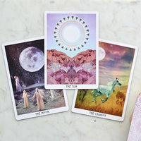 3 cards from the starchild tarot deck rose