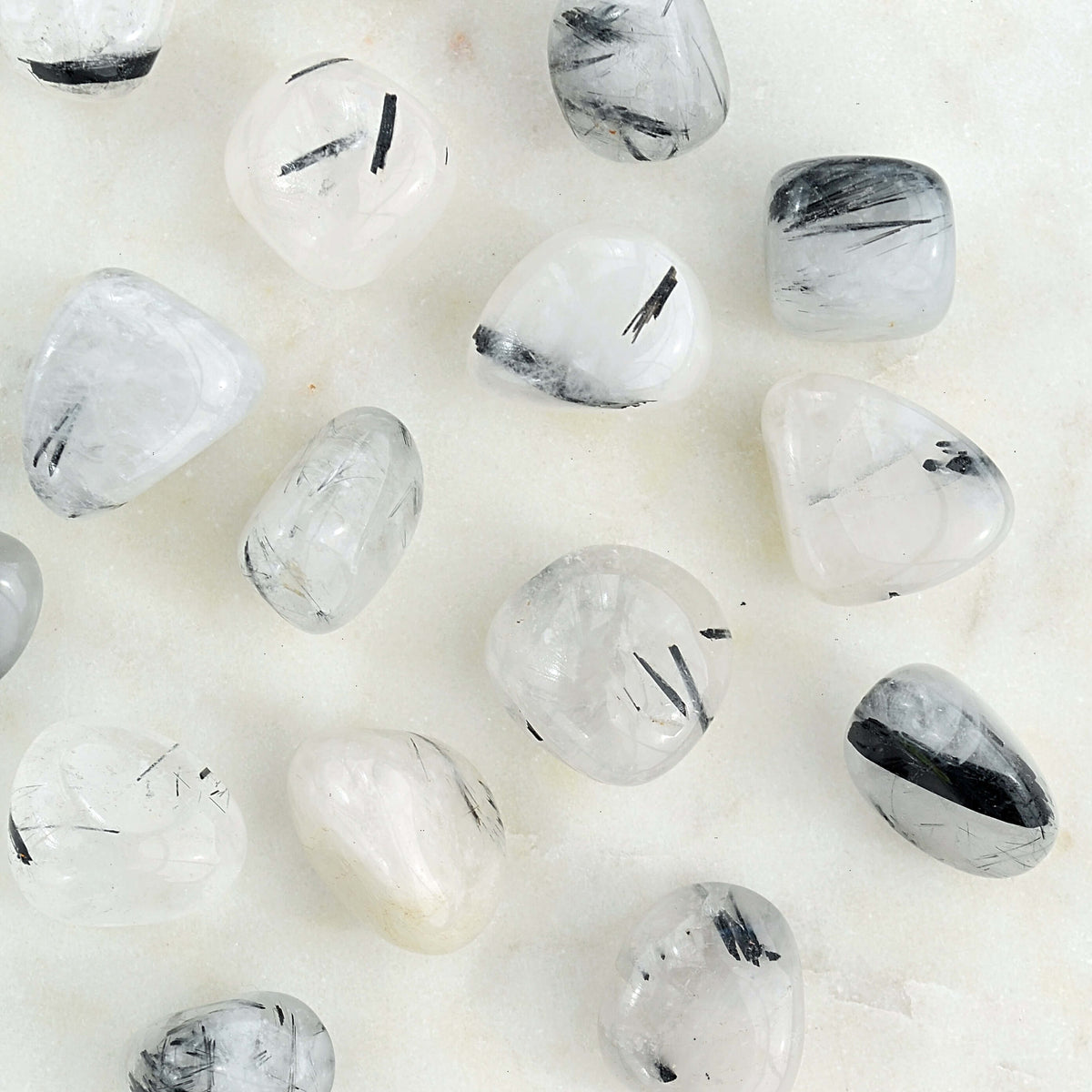 tourmaline in quartz tumbled crystals
