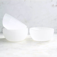 white selenite trinket bowls